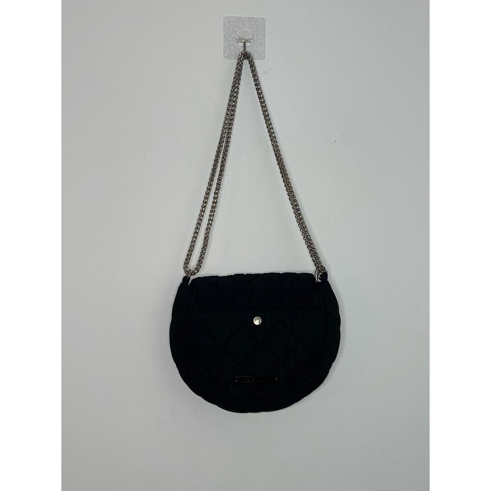BCBGENERATION Black Quilted Chain Shoulder Strap Women's Handbag Bag